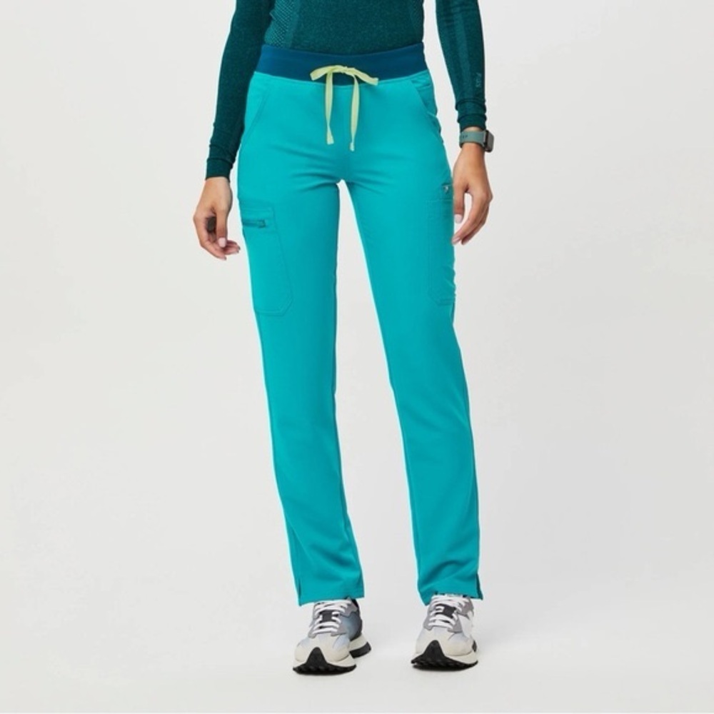 Figs Yola skinny leg scrub pants in teal Size XXL/T